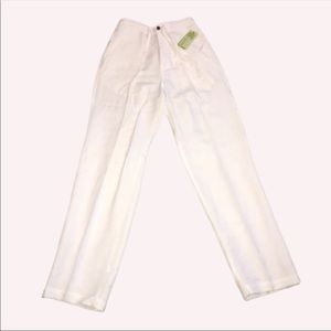 NWT Cubavera White Linen Pants, size small